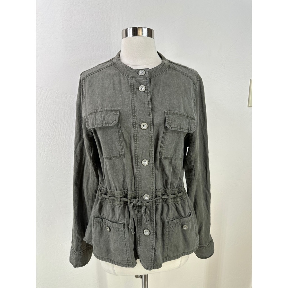 Maurice’s Military Linen Long Sleeve Button Dowm Jacket